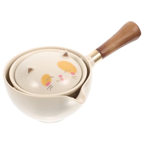 TOPBATHY Keramik-Krug Mit Seitlichem Griff Japanische n Tragbarer Teekessel Haushalts-Werkzeug-Set Teekocher Tee-Sets Für Erwachsene Teegeschirr Aus Keramik Teekessel von TOPBATHY