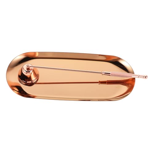 TOPBATHY Kerzenpflegewerkzeuge Kegelkerzenlöscher Dochtschneider Vintage Kerzenlöscher Kerzengebläse Candle Wick Dipper Metallnetz Mit Tablett Kerzenlöscher Fertig Roségold Rostfreier Stahl TOPBATHY Kerzenpflegewerkzeuge Kegelkerzenlöscher Dochtschneider Vintage Kerzenlöscher Kerzengebläse Candle Wick Dipper Metallnetz Mit Tablett Kerzenlöscher Fertig Roségold Rostfreier Stahl von TOPBATHY