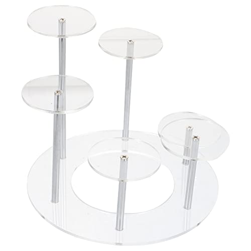 Halsketten-Display-Ständer aus transparentem Acryl, Ständer aus Holz, Produktständer, Schmuck-Display-Riser, Regal, Vitrine, Befestigungen für Dessert, Cupcake, Süßigkeiten, Actionfigur, von TOPBATHY