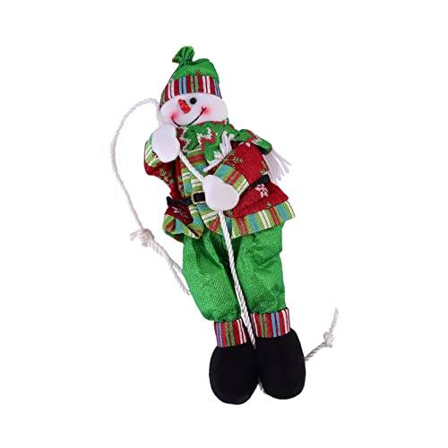 TOPBATHY Kletternder Schneemann Weihnachtsanhänger Kreative Dekoration für Weihnachten mit Hängendem Seil für Party und Wohnraumgestaltung und Zuhause von TOPBATHY
