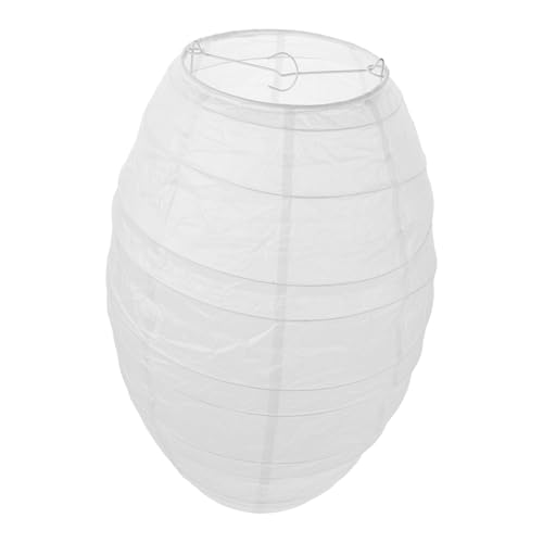TOPBATHY Kronleuchter Schatten Lampenschirme aus Papier faltbare Laterne hängender Laternenschirm Rundlampenschatten Lampenschirm aus Papierlaterne Laternenschatten Papierschirm Metall Weiß von TOPBATHY