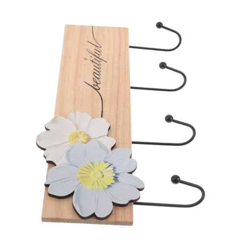 TOPBATHY Massivholzkleiderbügel Wandschatzbügel Kabinettshaken Wandgarderobenhaken Holz dekorative Haken dekorative Holzhaken garderobe massivholz Kleiderhaken Wandhaken hölzern Hellbraun von TOPBATHY