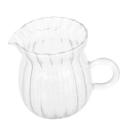 TOPBATHY Milchkännchen aus Glas Kaffeeaufschäumspender kleiner Spender für heiße Schokolade Milchspender aus Glas Krüge für Getränke zum Aufschäumen von Getränken Transparent von TOPBATHY