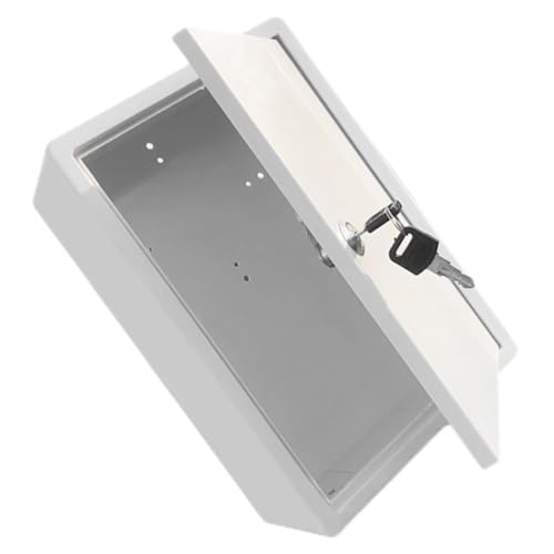 TOPBATHY Milchtüte Bestellen Wandmontierter Milchbehälter Milchkoffer Mailbox -Wand Montiert Im Freien Briefkästen Für Außenwandmontage Fall Für Schlüssel Hängender Briefkasten Weiß Abs von TOPBATHY
