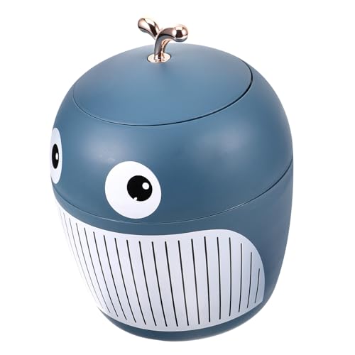 TOPBATHY Mini Tischmülleimer mit Deckel Platzsparender Abfallbehälter für Büro Wohnzimmer und Schreibtisch für Kleine Räume Vielseitig Einsetzbar von TOPBATHY