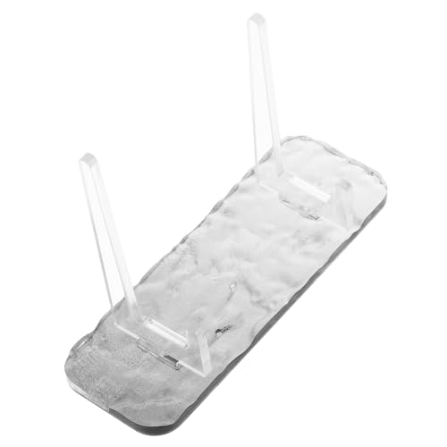 TOPBATHY Multifunktionaler Acryl Display Ständer Wasserwellen Design Vielseitiger Karten und Badgehalter Kompakter Desktop Aufsteller Robust Leicht zu Reinigen für Büro Ausstellung von TOPBATHY