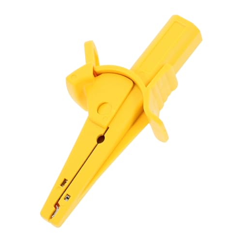 TOPBATHY Multimeter Stiftclips Krokodilklemme Zum Prüfen Sicherer Krokodilklemme Sicherer Stromprüfclip Stromsicherer Prüfclip Sicherheitsklemmclip Vernickeltes Kupfer Gelb von TOPBATHY