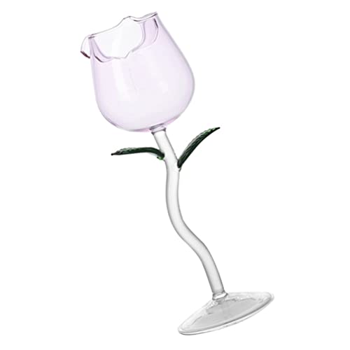 TOPBATHY Rosé Weinglas Getränkegläser Parfaitbecher Nachtisch Lustige Cocktailtasse Parfaitschale Aus Glas Gläser Toasten Weingläser Rose Colada-glas Coupé-brille Kristallglas Klassisch Rum von TOPBATHY