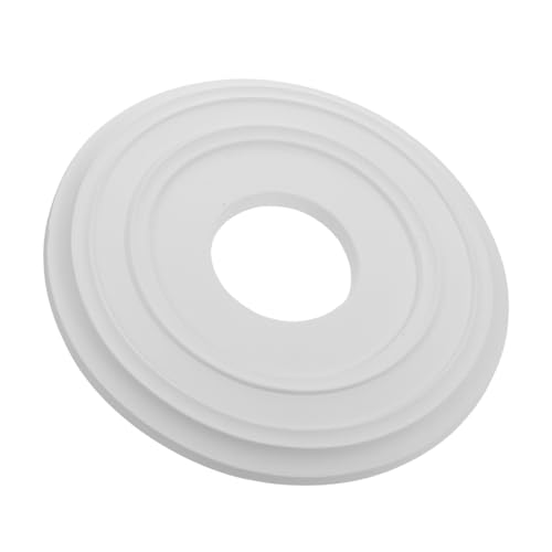 TOPBATHY Rundes Lampenpanel Deckenmedaillon für Deckenventilator Abdeckplatte für Deckenventilator Medaillonring für Leuchten Ersatzabdeckung für Deckenleuchte Leuchtenplatte Pu Weiß von TOPBATHY