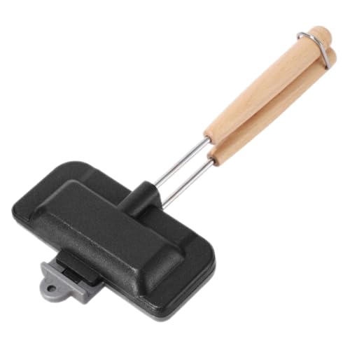 TOPBATHY Sandwich grillpfanne Antihaftbeschichtet mit Ergonomischem Griff Doppelseitige Brotbrotform zum Wenden Vielseitig für Toast Eier Sandwiches Robustes Küchengeschirr für Frühstück von TOPBATHY