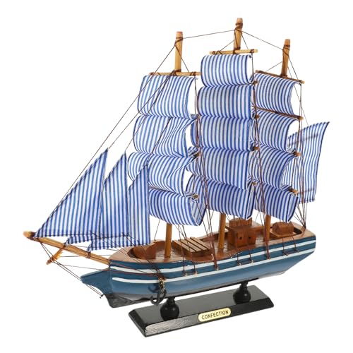 TOPBATHY Segelboot Modellbau Segelboot für die Fensterbank Stranddeko für zu Hause nautische Dekorationen für zu Hause Bootszubehör Boote Segelschiffmodell Bürotischdekoration hölzern Blue TOPBATHY Segelboot Modellbau Segelboot für die Fensterbank Stranddeko für zu Hause nautische Dekorationen für zu Hause Bootszubehör Boote Segelschiffmodell Bürotischdekoration hölzern Blue von TOPBATHY