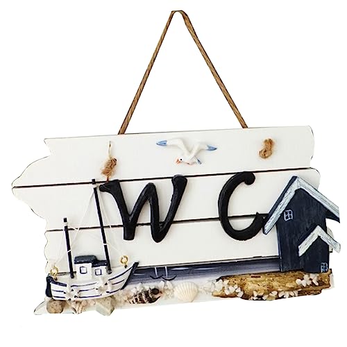 TOPBATHY Segelschiff Wandschild Aus Holz Handbemalt Mediterranes Badezimmerschild Dunkel Wandbehang Wc-schild Blickfang Für Badezimmer TOPBATHY Segelschiff Wandschild Aus Holz Handbemalt Mediterranes Badezimmerschild Dunkel Wandbehang Wc-schild Blickfang Für Badezimmer von TOPBATHY
