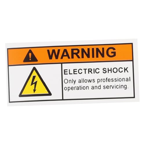 TOPBATHY Selbstklebender Hochspannungs Warnaufkleber Elektrische Gefahren Schild Spannungsschock Warnschild Sicherheitslabel für Krankenhäuser Industriebereiche von TOPBATHY