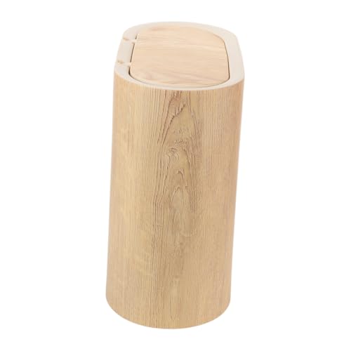 TOPBATHY Spalt Mülleimer Schmaler Abfallkorb Mülleimer Schmal Abfalleimer Kleiner Badezimmermüll Bathroom Bin Plastik Beige von TOPBATHY