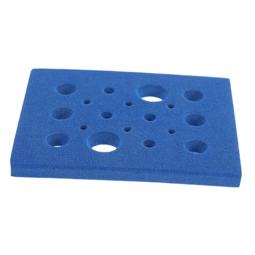 TOPBATHY Stabiler Reagenzglasständer aus Wiederverwendbar für Zentrifugen Schwimmröhrchen Rutschfester Laborexperimenthalter Kompatibel mit Verschiedenen Testrohrgrößen Blau von TOPBATHY