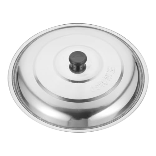 TOPBATHY Topfdeckel Aus Edelstahl Koch-Wok Bratpfannendeckel Brat-Stieltopf Pfannenabdeckung Wok-Kochgeschirr Großer Stahltopfdeckel Runde Stahlpfanne Universal-Topfdeckel von TOPBATHY