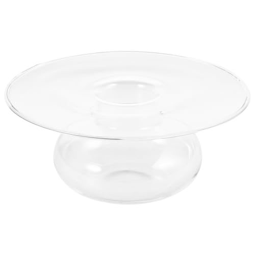 TOPBATHY Stimmungsschüssel glasplatte flache Speiseteller Herzstück Tablett Dessertschalen Geschirr servieren Nachmittagstee Dekorationen Glasschalen kochen Sommerplatten Transparent von TOPBATHY