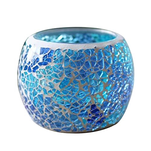 TOPBATHY Mosaik-glas-kerzenständer Teelichthalter Romantisches Herzstück Für Valentinstag Zufällige Farbe von TOPBATHY