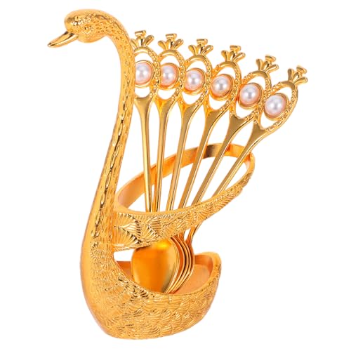 TOPBATHY Teiliges Mini Dessertlöffel-set mit Elegantem Goldfarbenem Schwanenständer Inklusive Edlen Kaffeelöffeln und Praktischem Halter für Kaffee Kuchen Eiscreme Tee und Festliche Anlässe TOPBATHY Teiliges Mini Dessertlöffel-set mit Elegantem Goldfarbenem Schwanenständer Inklusive Edlen Kaffeelöffeln und Praktischem Halter für Kaffee Kuchen Eiscreme Tee und Festliche Anlässe von TOPBATHY