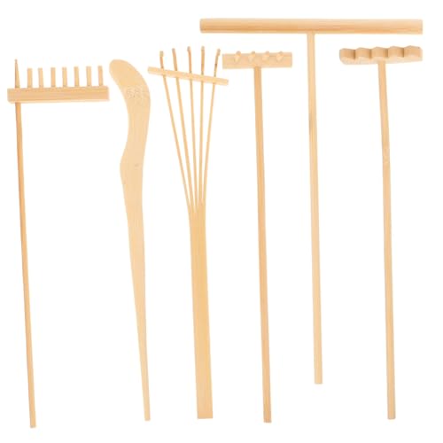 TOPBATHY Teiliges Mini Zen Garten Sandrechen Set Langlebig Platzsparend für Bonsai Topfpflanzen Gartendekoration Vielseitig für Büro Zuhause Kleine Gartenlandschaften von TOPBATHY