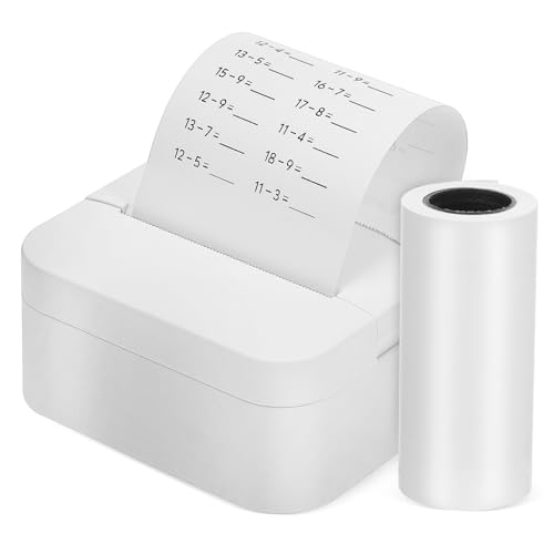 TOPBATHY Thermoetikettendrucker Mit Integriertem Thermopapier Tragbarer Mini-drucker Für Aufkleber Fotos Und Beschriftungen Kompakter Und Praktischer Etikettendrucker von TOPBATHY