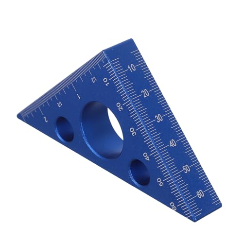 TOPBATHY Tischler-quadratlineal Markierungslineal Für Die Holzbearbeitung Kleiner Dreiecksherrscher Winkelmesser Für Die Holzbearbeitung Rechtwinkliges Messgerät Aluminiumlegierung Blau von TOPBATHY