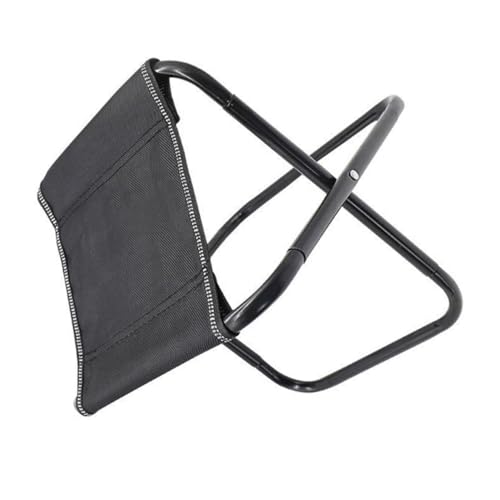 TOPBATHY Tragbarer Klapphocker Tragbare Hocker Tragbarer Stuhl Klapphocker Für Erwachsene Tragbar Klappbarer Campinghocker Kleiner Stuhl Zusammenklappbarer Hocker Segeltuch Black von TOPBATHY