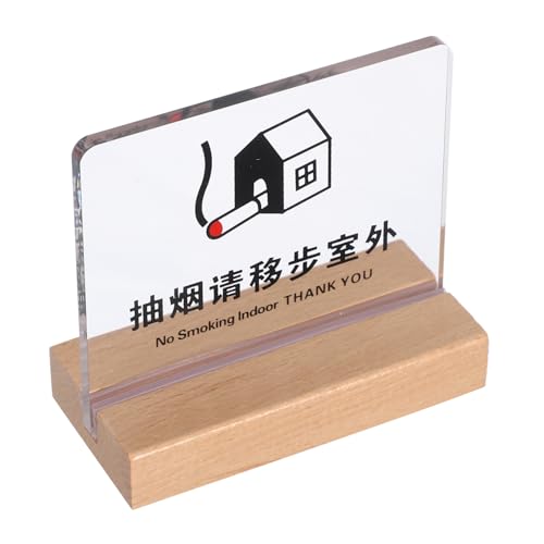 TOPBATHY Transparent Acrylic Warnschild für Restaurants Hotels und Clubs Universelles Design für Gesunde Räume von TOPBATHY