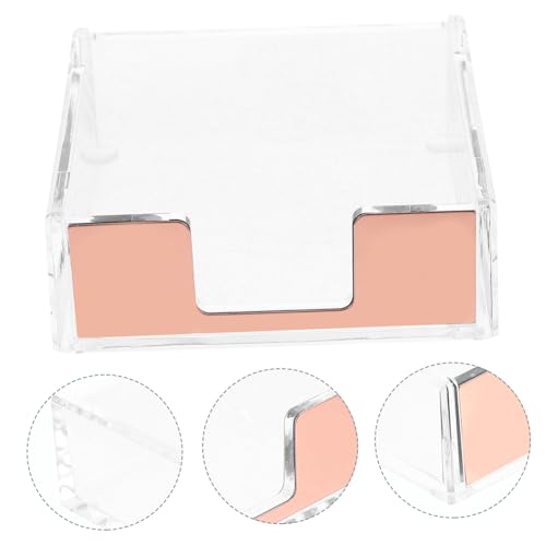 TOPBATHY Transparente Memo Pad Aufbewahrungsbox aus Acryl mit Rosegold Finish Multifunktionaler Büro Organizer Papiercliphalter und Notizblockhalter für Schreibtisch und Home Office TOPBATHY Transparente Memo Pad Aufbewahrungsbox aus Acryl mit Rosegold Finish Multifunktionaler Büro Organizer Papiercliphalter und Notizblockhalter für Schreibtisch und Home Office von TOPBATHY