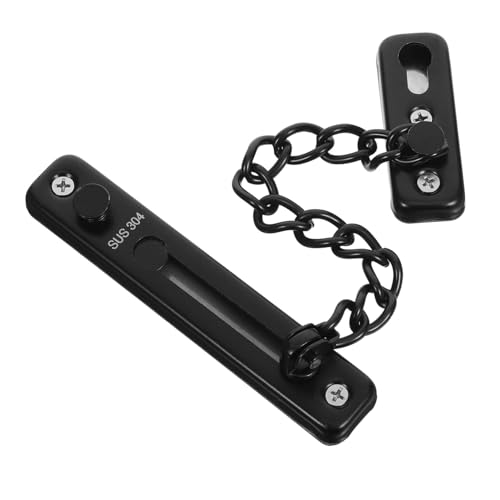 TOPBATHY Türkette Sicherheitskette aus für Innentüren Diebstahl Kettenschloss mit Doppelverriegelung Installieren ohne Bohren für Hotels und Gästezimmer Schwarz TOPBATHY Türkette Sicherheitskette aus für Innentüren Diebstahl Kettenschloss mit Doppelverriegelung Installieren ohne Bohren für Hotels und Gästezimmer Schwarz von TOPBATHY