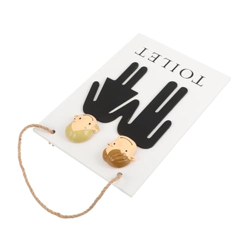 TOPBATHY Unisex Wc Schild aus Natürlichem Holz für Toiletten und Waschraumdekoration zu Montieren Rustikales Design für Zuhause von TOPBATHY