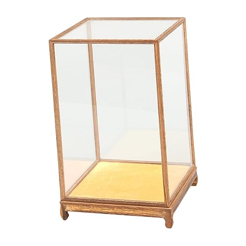 TOPBATHY Vitrine Für Haushaltspuppen Aufbewahrungskorb Feuerleiterregal Kartenhülle Anzeige Automatisch Pin Vitrine Arbeitsvitrine Figuren Durchsichtiger Behälter Fall Hölzern von TOPBATHY