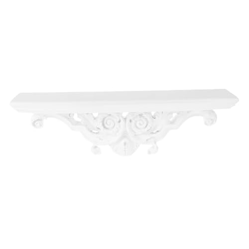 TOPBATHY Wallregal im europäischen Stil Eckregal zum Aufhängen Wandhängeregal altes wandregal dekorative Regale für die Wand Einzelregal für die Wand Desktop-Regale Wandregale Harz Weiß von TOPBATHY