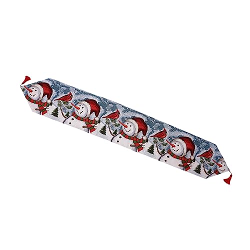 TOPBATHY Weihnachtliche Tischdecke Dekorativer Tischläufer für Festliche Anlässe Langlebig und Vielseitig Einsetzbar für Wohnzimmer Esszimmer Partys und Feiern von TOPBATHY