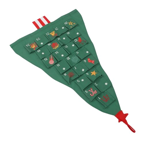 TOPBATHY Weihnachtlicher Adventskalender zum Befüllen Wiederverwendbar mit Hängend als Grüne Türdeko Kinderfreundlich für DIY und Festlichen Countdown Weihnachten TOPBATHY Weihnachtlicher Adventskalender zum Befüllen Wiederverwendbar mit Hängend als Grüne Türdeko Kinderfreundlich für DIY und Festlichen Countdown Weihnachten von TOPBATHY