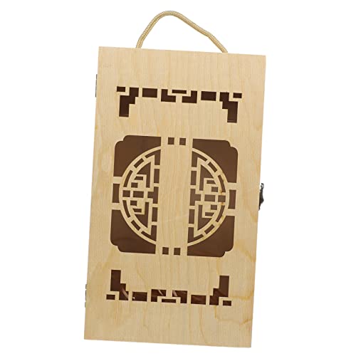 TOPBATHY Weinbox mit Griff Hochwertige Holz Weinlagerbox für Flaschen Eleganter Flaschenträger für Zuhause als Geschenkbox für Weinliebhaber und Besondere Anlässe von TOPBATHY