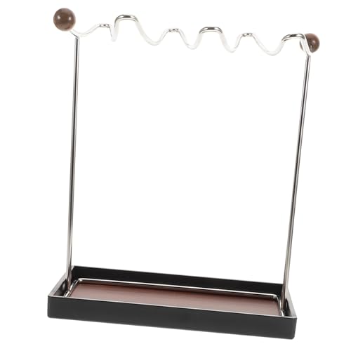 TOPBATHY Weinglas Hängeregal aus Holz mit Metallrahmen Stabiler Stielglas Halter für Bar und Esszimmer Platzsparend und Elegant für Präsentation von Weingläsern von TOPBATHY
