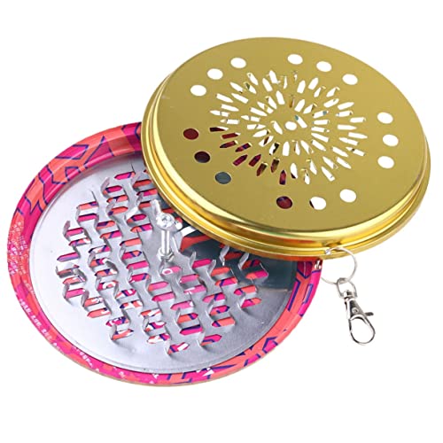 TOPBATHY hängender Mückenspulenhalter tragbarer Spulenhalter mückenspray Metallbehälter mit Deckel Moskitospulenhalter Gehäuse für Spulenhalter altmodisch Tablett Shanto Räuchergefäß Reisen von TOPBATHY