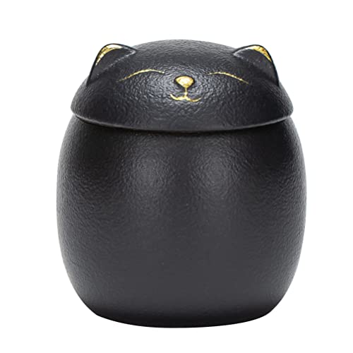 TOPBATHY Katzenmotiv Teedose Keramik Aufbewahrungsglas Für Tee Kaffee Und Gewürze Mehrzweck Deko-behälter Für Schreibtisch Und Küche Lebensmittelecht Langlebig Lustiges Design von TOPBATHY