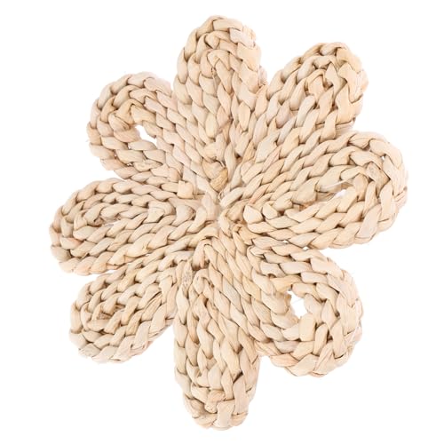 TOPBATHY Wanddekoration Aus Stroh Seegraskörbe Wanddekoration Flacher Geflochtener Weidenkorb Grasblumen-wanddekoration Korb-wand- Geflochtener Wandkorb Wandteller- Sofa Rattan von TOPBATHY