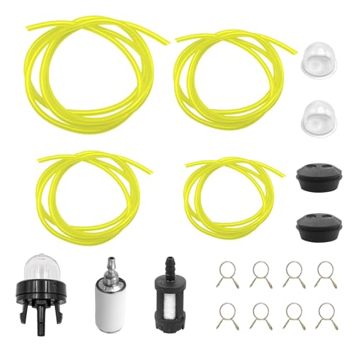 TOPBELIEF 19PCS Benzinschlauch Rasenmäher,Universal Benzinfilter Kit, Mit Ansaugpumpen, Benzinfilter, Ölleitungstülle, Ölerbecher, Schlauchschellen für Trimmer, Gebläse und Rasenmäher TOPBELIEF 19PCS Benzinschlauch Rasenmäher,Universal Benzinfilter Kit, Mit Ansaugpumpen, Benzinfilter, Ölleitungstülle, Ölerbecher, Schlauchschellen für Trimmer, Gebläse und Rasenmäher von TOPBELIEF