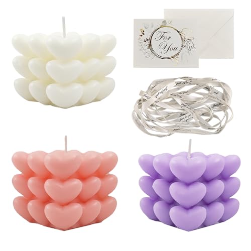 TOPBELIEF 3 Stück Bubble Kerze Duftkerzen Geschenkset Kerzen Aesthetic Deko Kerze Sojawachs Für Kerzen Natürliche Duftkerzen für Geschenke Schlafzimmer Festliche Tischdekorationen von TOPBELIEF
