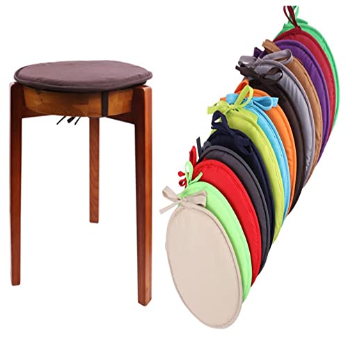 TOPBESTOR Runde Stuhlauflage mit Krawatten Barhocker Kissen Weiches Bodenkissen Sitzauflagen für Esszimmerstühle Möbel, 29 x 29 x 1,8 cm von TOPBESTOR