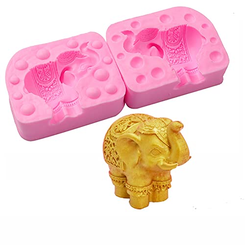 TOPBSFARNY 3D Elefanten-Kröte Maskottchen Form Tiere Fondant Ton Eiswürfel Form DIY Backwerkzeug Kuchen Dekoration Formen (MK-2765) von TOPBSFARNY