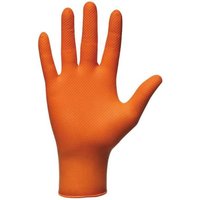 Nitril-Einmalhandschuhe beidseitig tragbar 240mm 0,26mm orange L(9) - Box mit 50 St. MERCATOR - 65149 von TOPCAR
