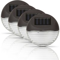 Led Strahler ( 4er Pack ) 11cm ø für Außen, Zaunlicht mit 2 LEDs, energiesparende Wandleuchte, Witterungsbeständig und Spritzwassergeschützt von BESTLIVINGS