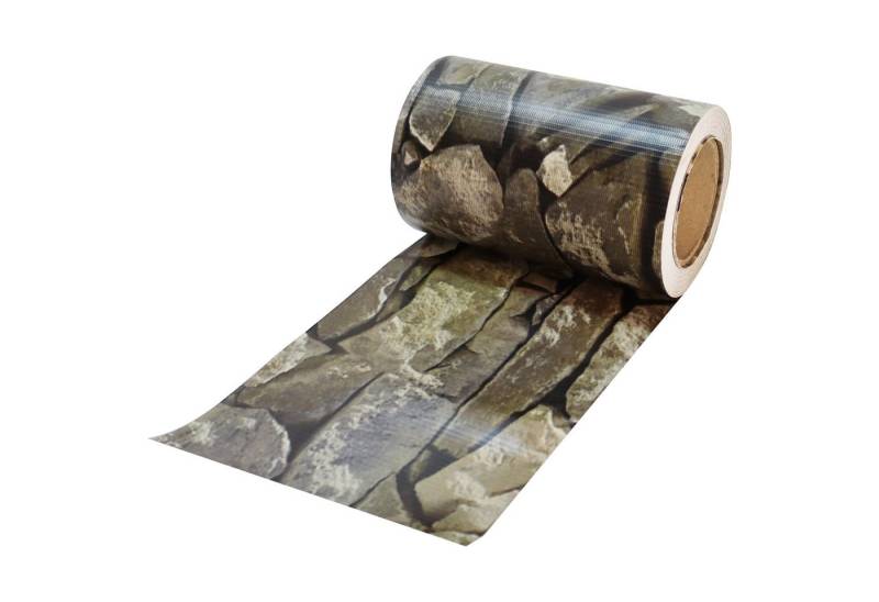TOPCENT Sichtschutzstreifen PVC-Sichtschutzstreifen, Stein-Optik, 19 x 200 cm, witterungsbeständig, UV-beständig von TOPCENT