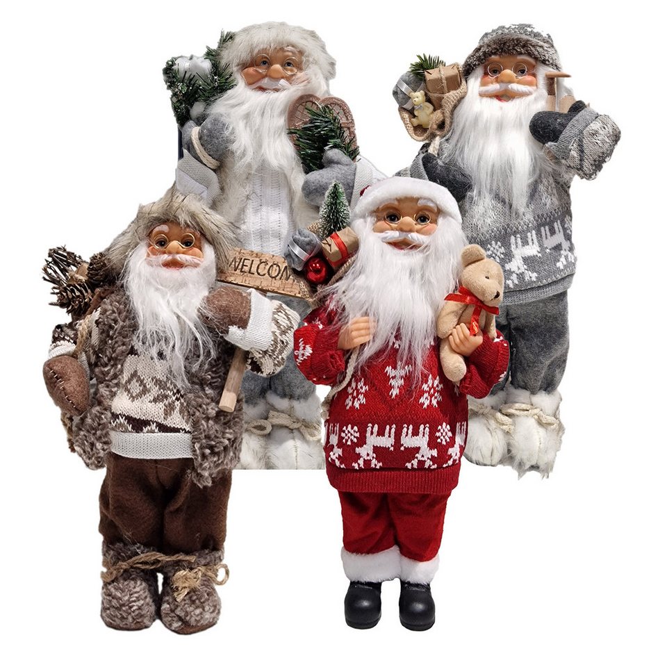TOPCENT Weihnachtsfigur Weihnachtsmann Figur – H 30 cm 4 verschiedene Designs TOPCENT Weihnachtsfigur Weihnachtsmann Figur – H 30 cm 4 verschiedene Designs von TOPCENT