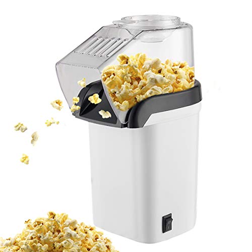 TOPCHANCES 1200 W Popcorn-Maschine, neue Retro elektrisch gesund fettfrei elektrische Popcorn-Maschine mit Messbecher Popcorn für Kino, Heimkino, Partys und mehr (weiß) von TOPCHANCES