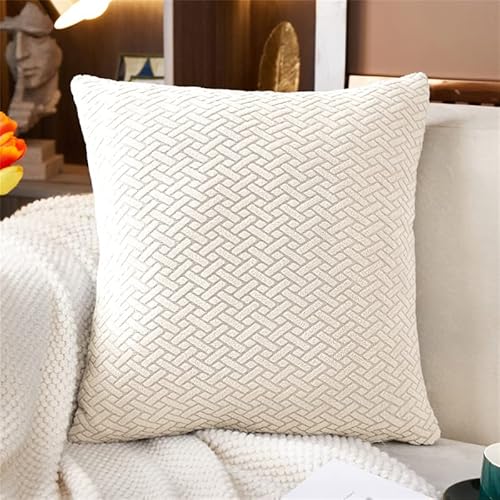 TOPCHANCES Sofa Kissenbezüge - 1PC solide weiche Stretch Kissenbezüge 18 x 18 Zoll 45 x 45 cm quadratische Kissenabdeckung für Couch Sofa Home Decoration von TOPCHANCES